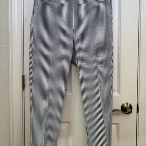 Jones New York Navy and White Striped Garment